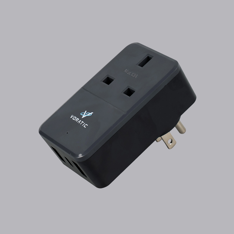 VT-926-US 英国から米国、ソケット 1 個、USB ポート 2 個、TypeC ポート アダプタ 1 個